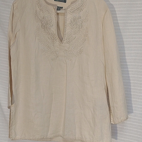 Ralph Lauren Embroidered linen shirt M - Picture 1 of 6